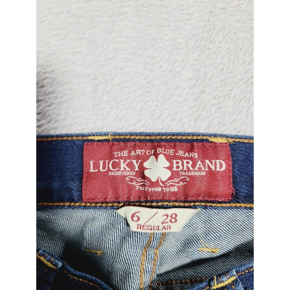 Lucky Brand Women’s Sofia Boot Jeans Size 6/28 Dark Wash 32” Inseam Bootcut NWT - Picture 6 of 16